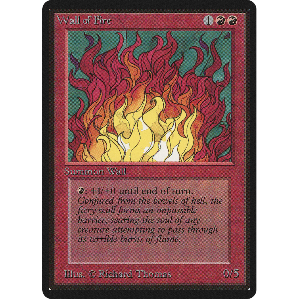 MTG Singles - Wall of Fire - Beta - Regular