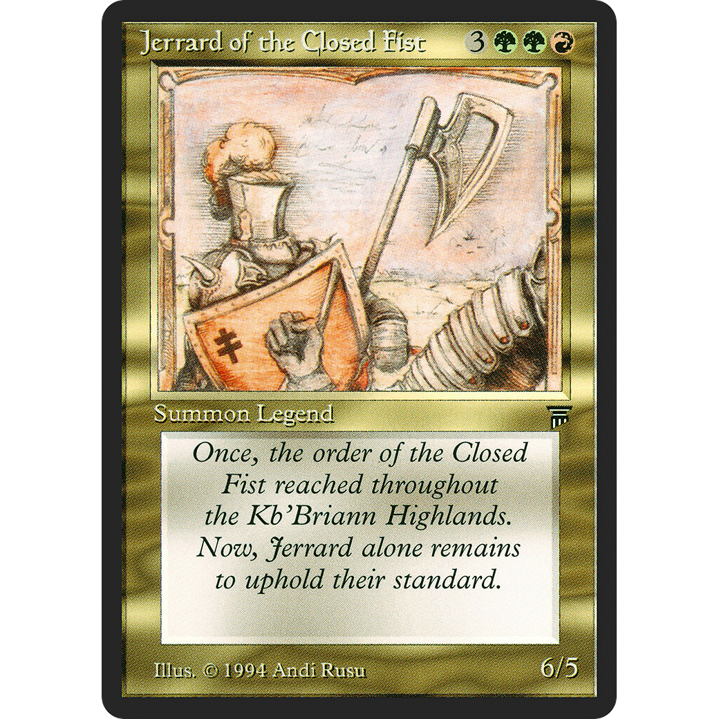 MTG Singles - Jerrard of the Closed Fist - Legends - Regular