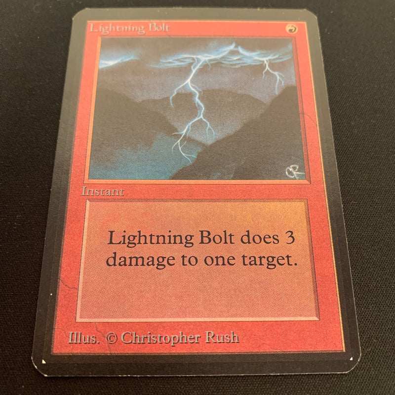 Magic the Gathering Lightning Bolt - Alpha 