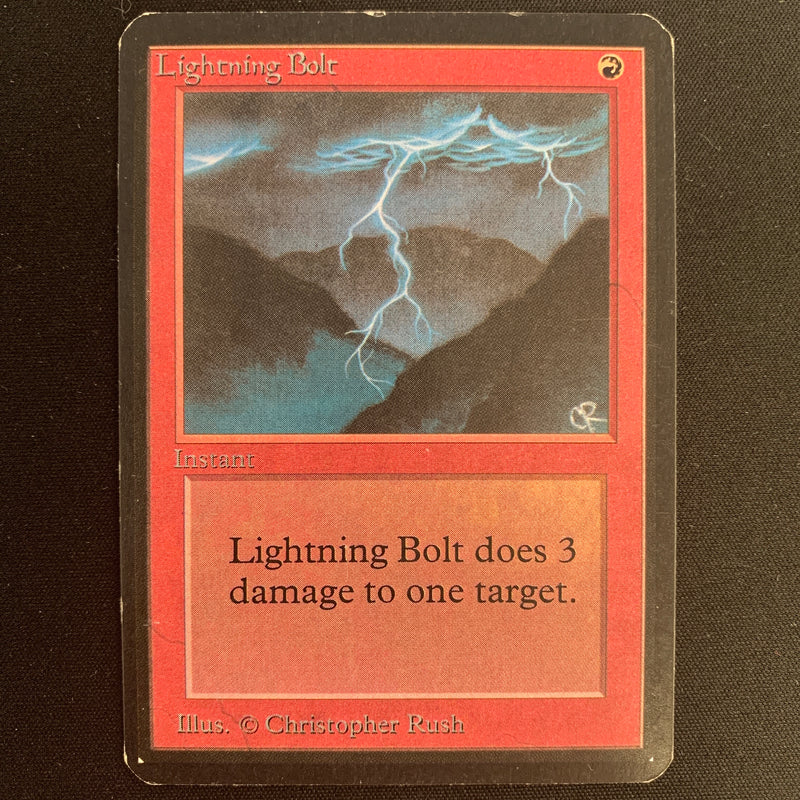 Magic the Gathering Lightning Bolt - Alpha 