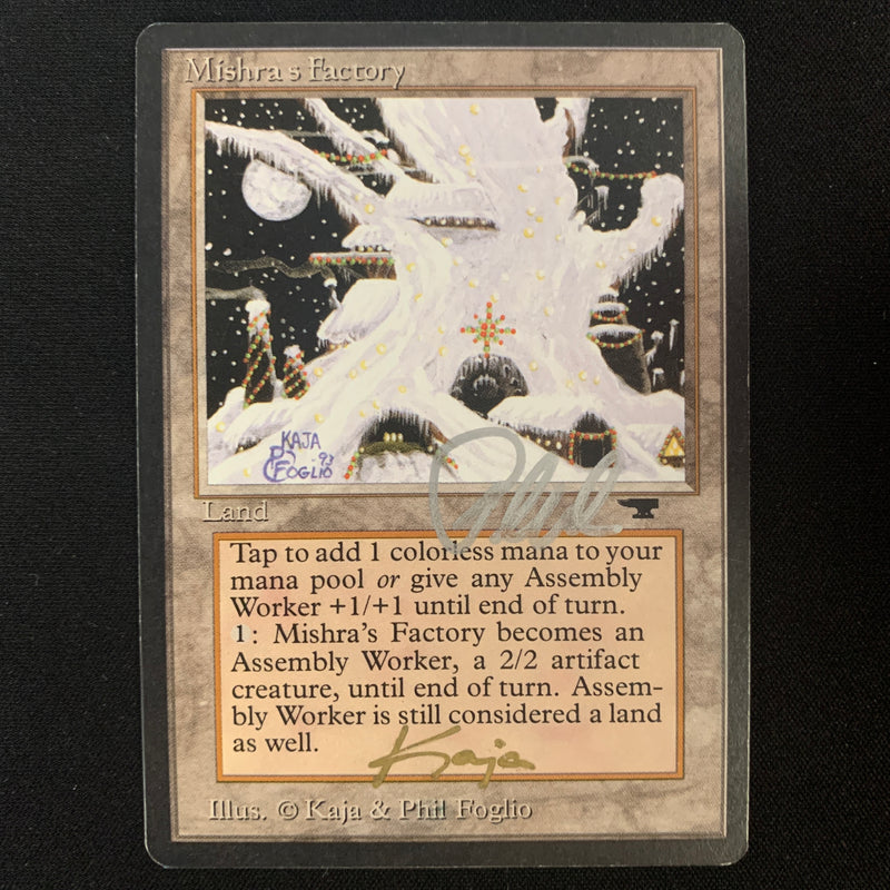 Magic the Gathering Mishra's Factory (Winter) - Antiquities EX - SIGNED - 24811