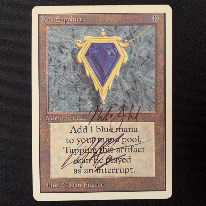 Magic the Gathering Mox Sapphire - Unlimited PL - SIGNED BY GARFIELD & FRAZIER - 24790