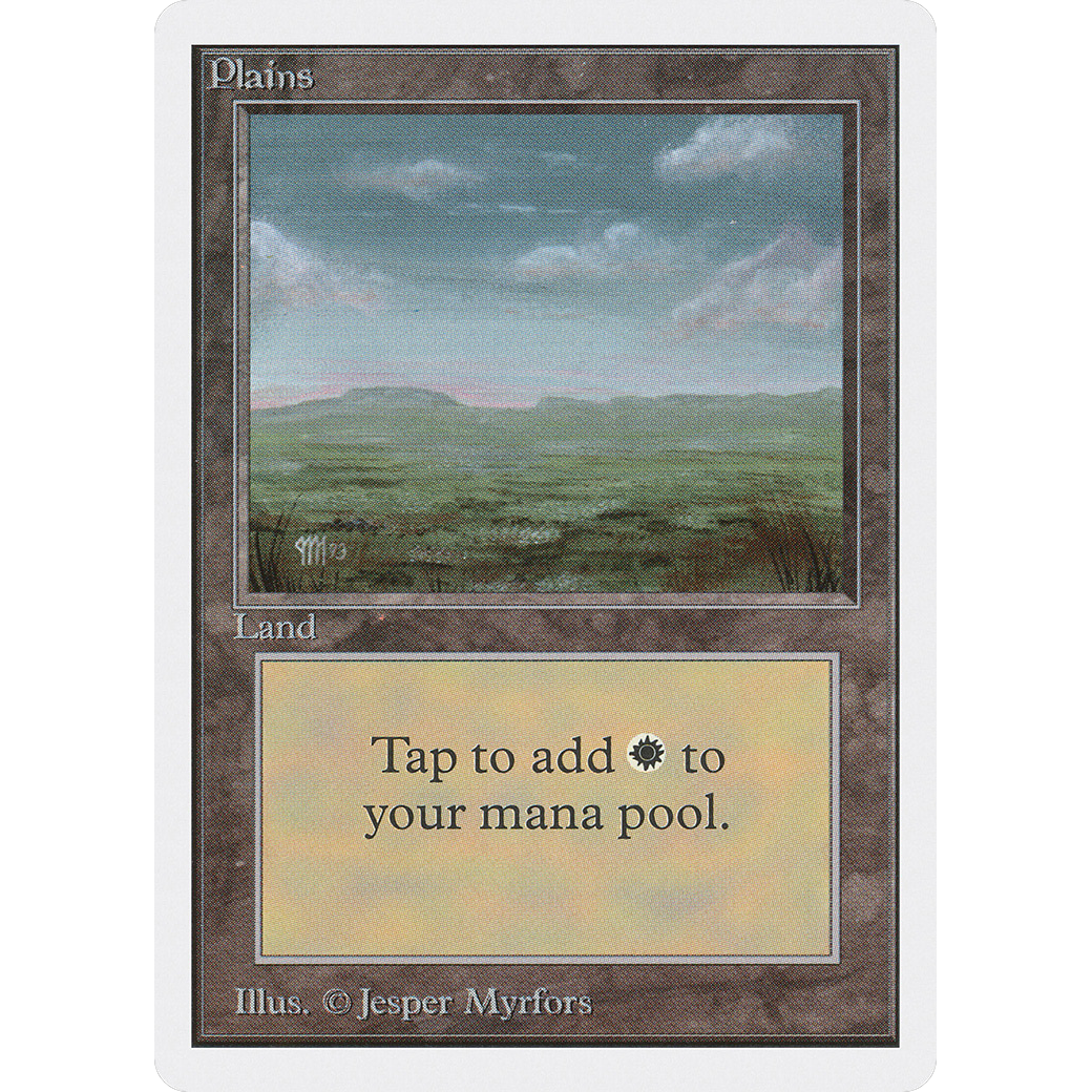 MTG Singles - Plains (V.3) - Unlimited - NM