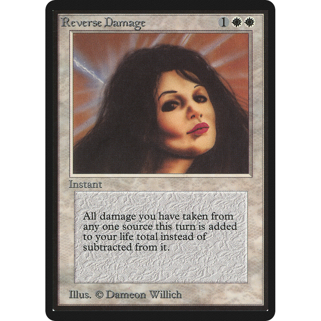 Magic the Gathering Reverse Damage - Beta NM