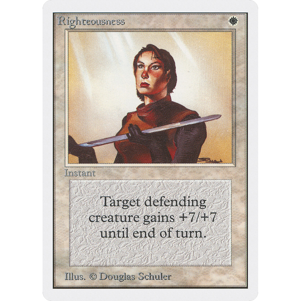 MTG Singles - Righteousness - Unlimited - NM