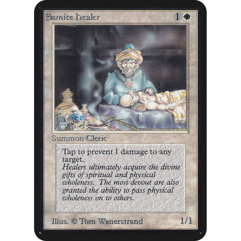 Magic the Gathering Samite Healer - Alpha NM