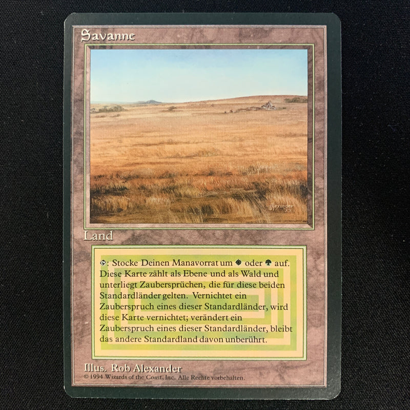 Magic the Gathering Savannah - Foreign Black Bordered - German NM - 24622