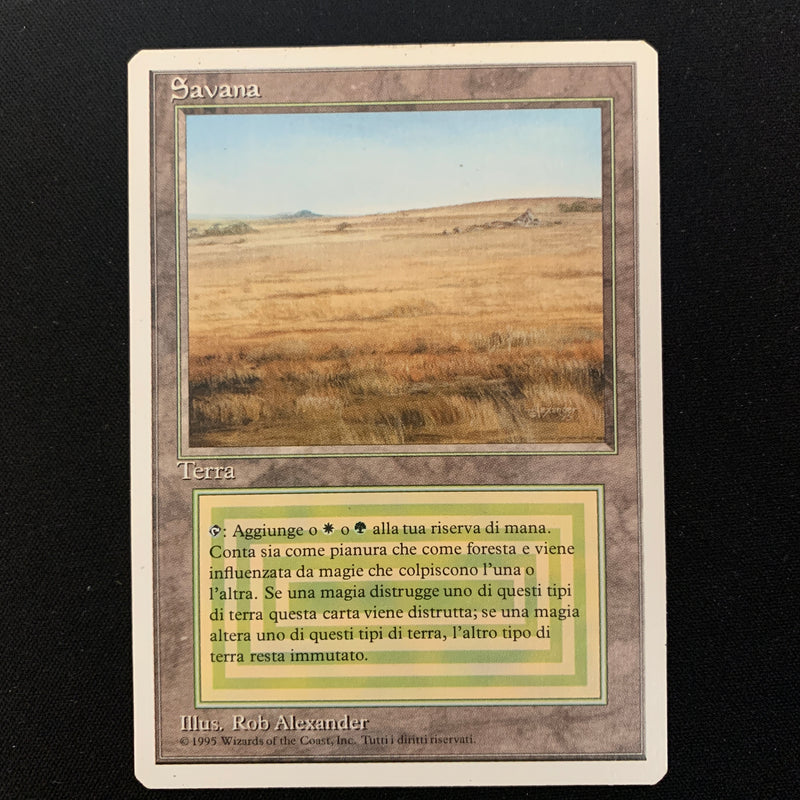 Magic the Gathering Savannah - Foreign White Bordered - Italian EX - 24524