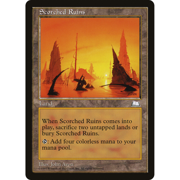 Magic the Gathering Scorched Ruins - Weatherlight NM