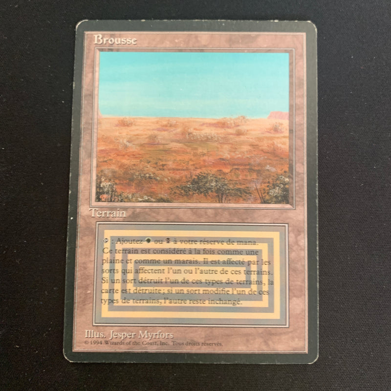 Magic the Gathering Scrubland - Foreign Black Bordered - French 