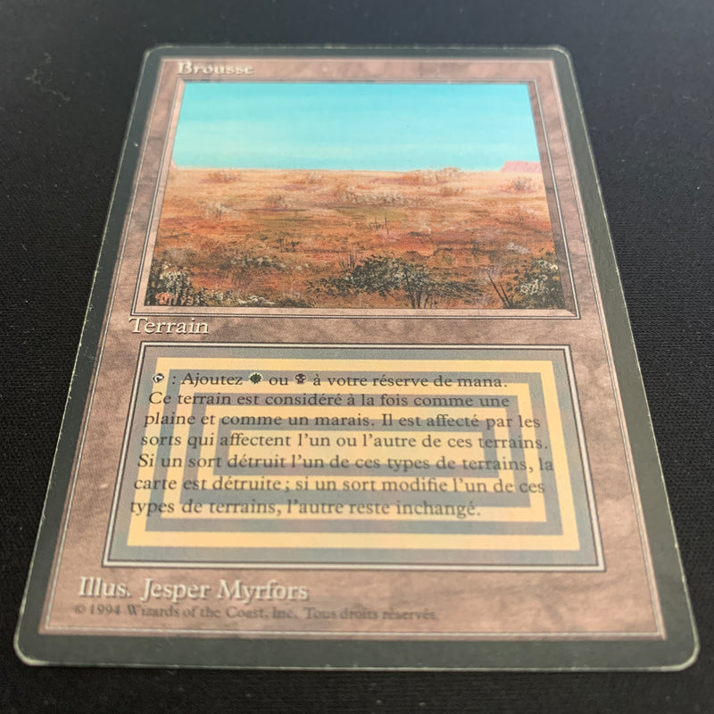 Magic the Gathering Scrubland - Foreign Black Bordered - French 