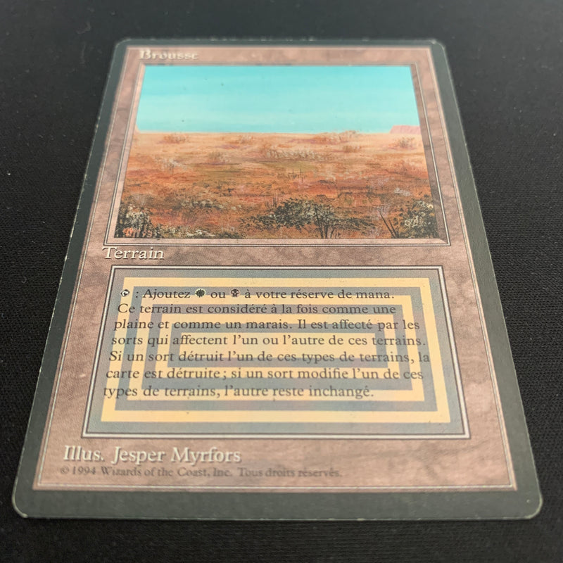 Magic the Gathering Scrubland - Foreign Black Bordered - French 