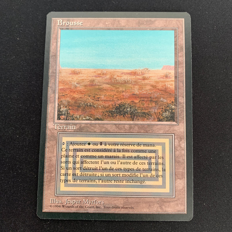 Magic the Gathering Scrubland - Foreign Black Bordered - French 