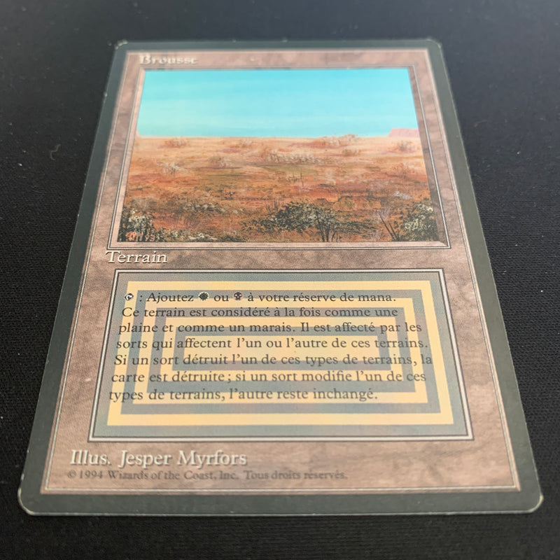 Magic the Gathering Scrubland - Foreign Black Bordered - French 