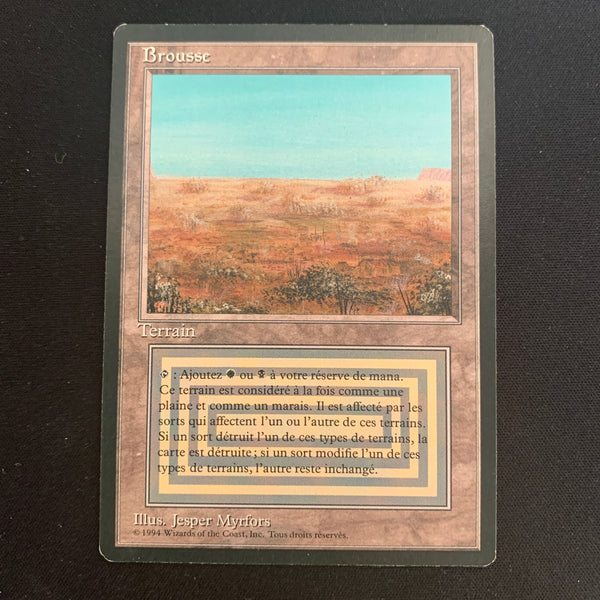 Scrubland Foreign Black Bordered French Magic: The Gathering