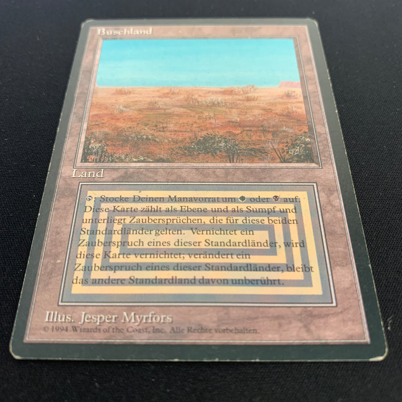 Magic the Gathering Scrubland - Foreign Black Bordered - German 