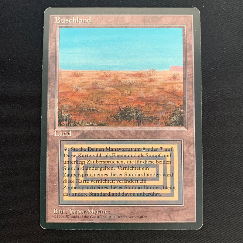 Magic the Gathering Scrubland - Foreign Black Bordered - German 