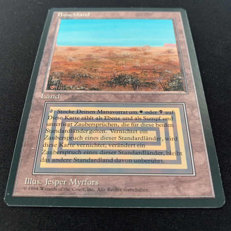 Magic the Gathering Scrubland - Foreign Black Bordered - German 