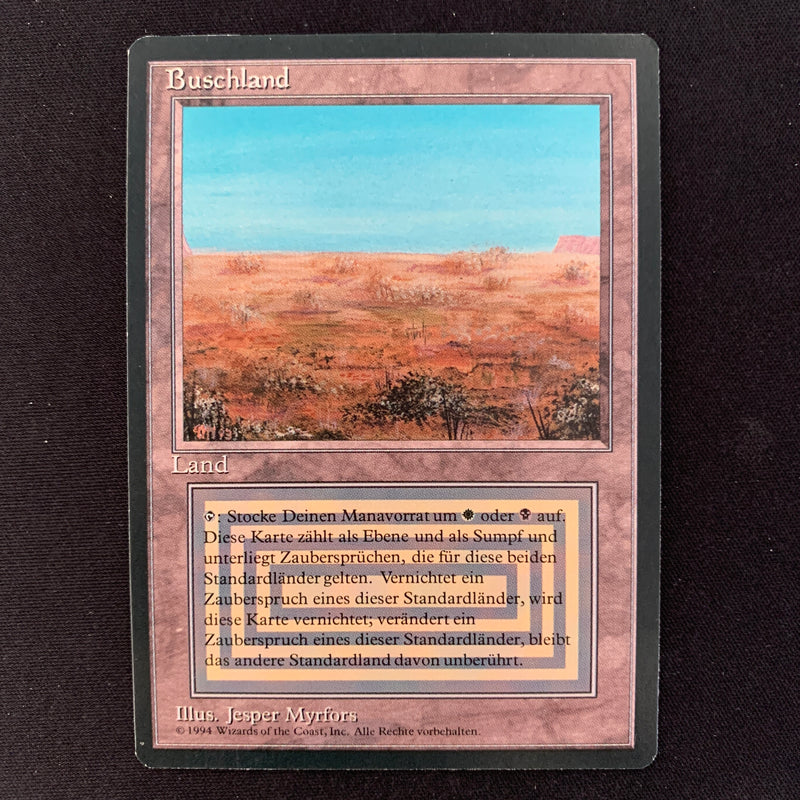 Magic the Gathering Scrubland - Foreign Black Bordered - German 