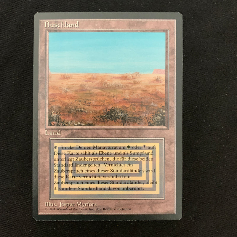 Magic the Gathering Scrubland - Foreign Black Bordered - German 