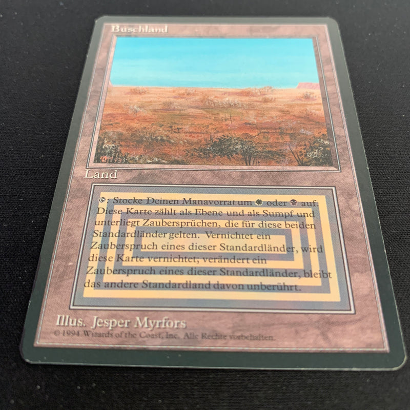 Magic the Gathering Scrubland - Foreign Black Bordered - German 