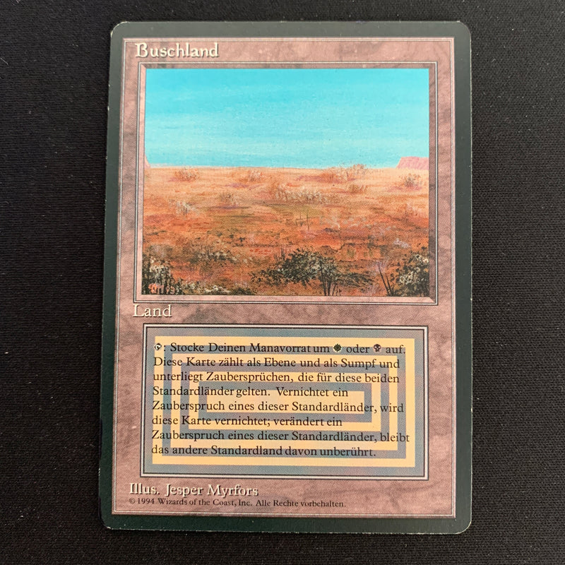 Magic the Gathering Scrubland - Foreign Black Bordered - German 