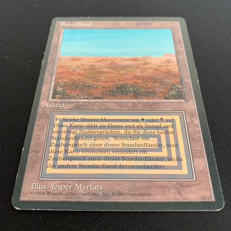 Magic the Gathering Scrubland - Foreign Black Bordered - German 