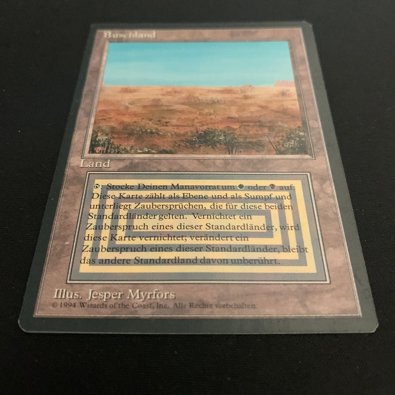 Magic the Gathering Scrubland - Foreign Black Bordered - German 