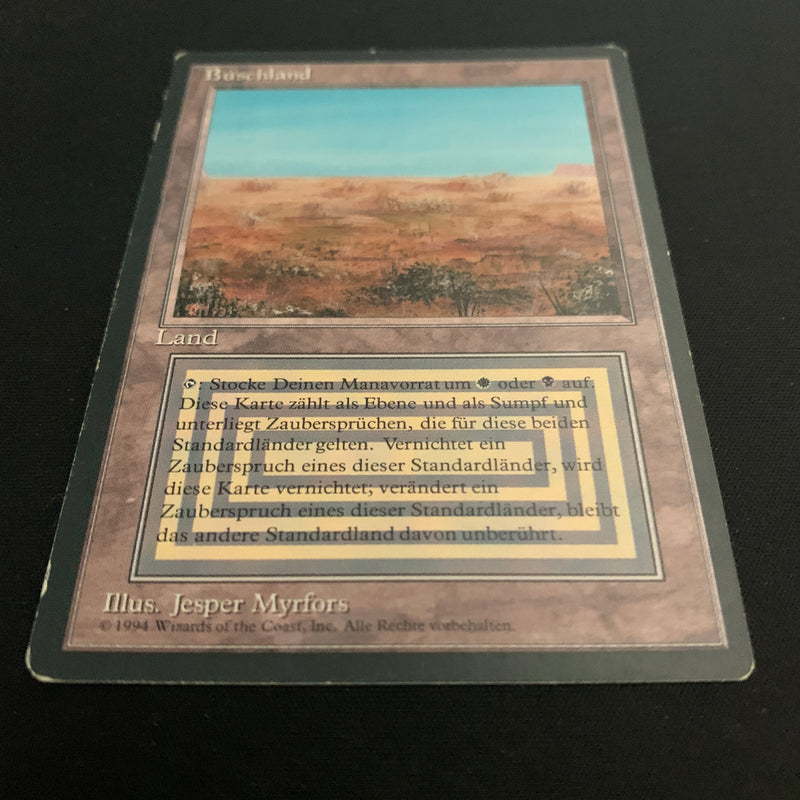 Magic the Gathering Scrubland - Foreign Black Bordered - German 