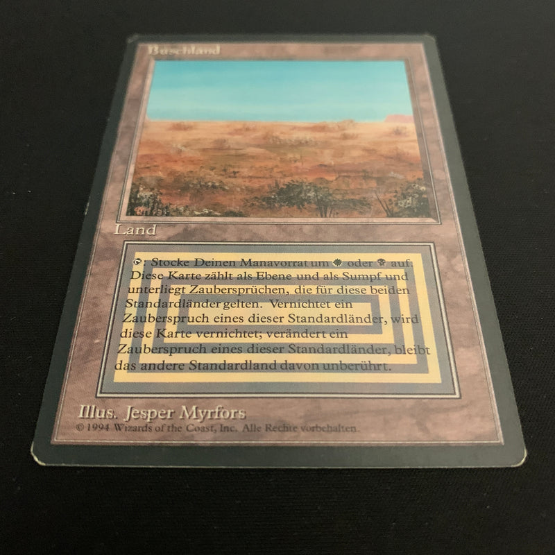 Magic the Gathering Scrubland - Foreign Black Bordered - German 