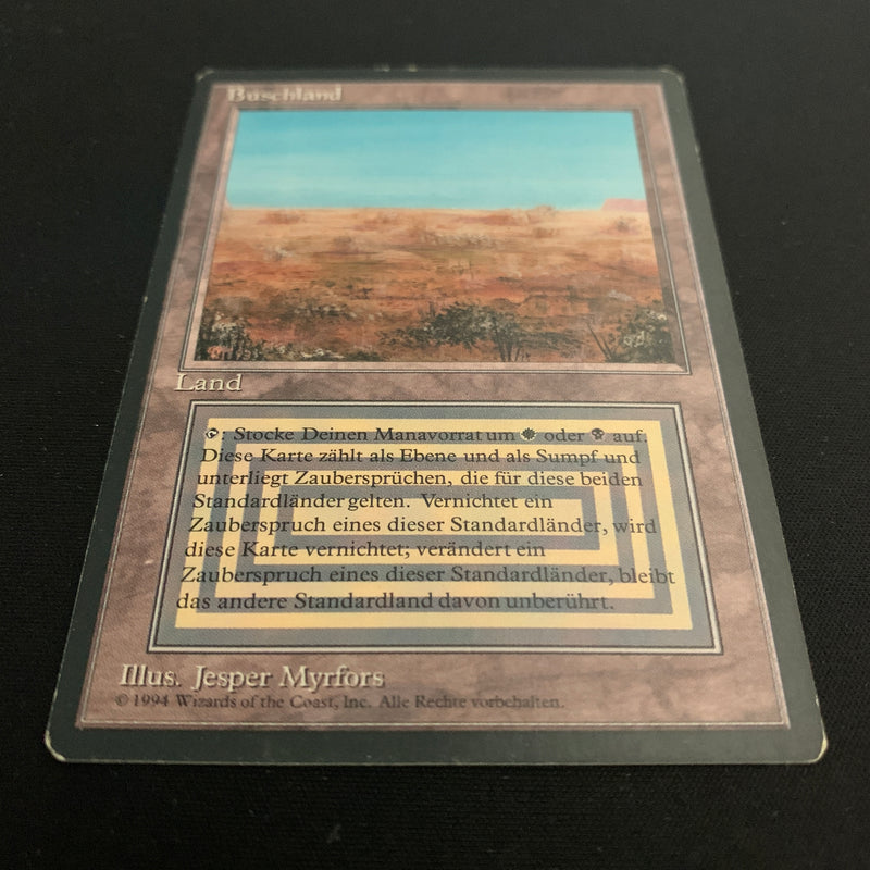 Magic the Gathering Scrubland - Foreign Black Bordered - German 