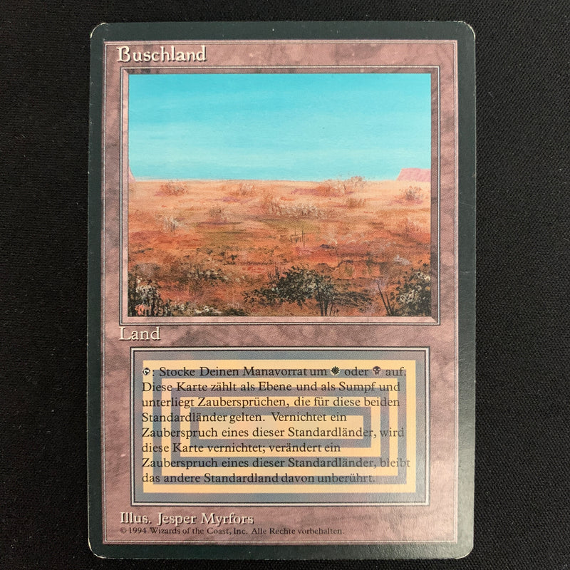 Magic the Gathering Scrubland - Foreign Black Bordered - German GD - 24415