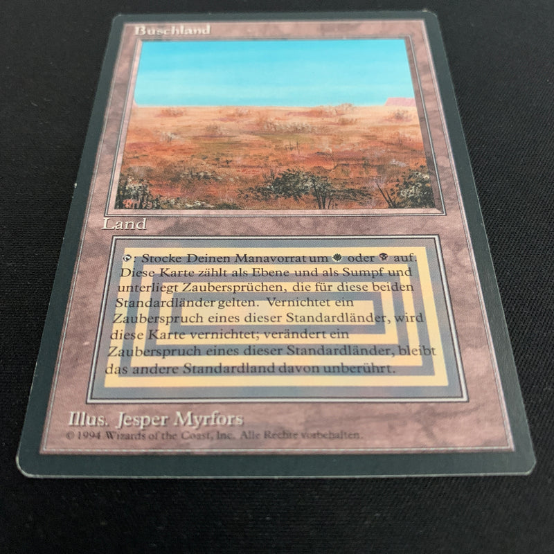 Magic the Gathering Scrubland - Foreign Black Bordered - German 