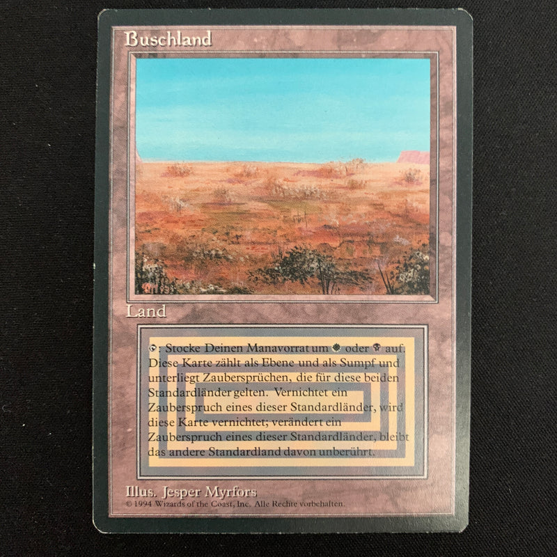 Magic the Gathering Scrubland - Foreign Black Bordered - German GD - 24416