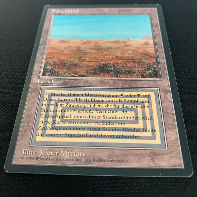 Magic the Gathering Scrubland - Foreign Black Bordered - German 