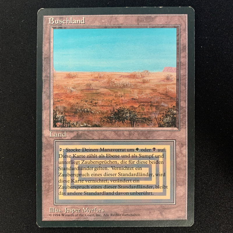 Magic the Gathering Scrubland - Foreign Black Bordered - German GD - 24626