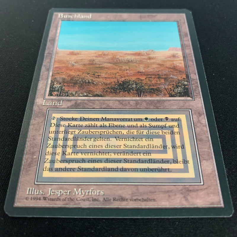 Magic the Gathering Scrubland - Foreign Black Bordered - German 