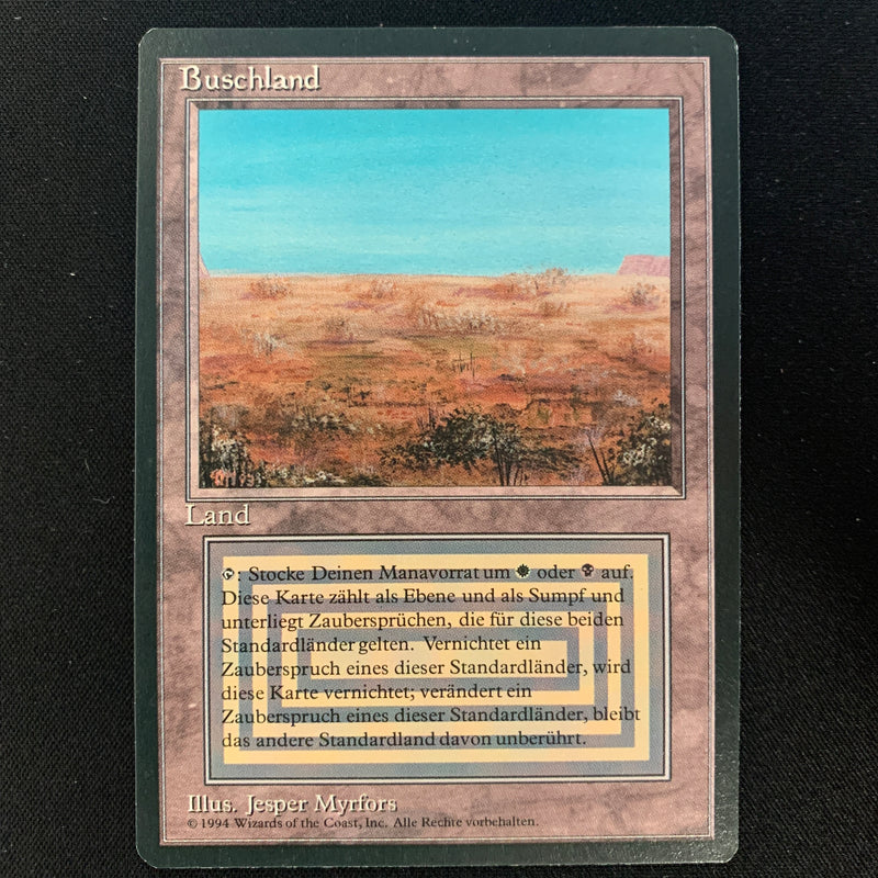 Magic the Gathering Scrubland - Foreign Black Bordered - German EX - 24628