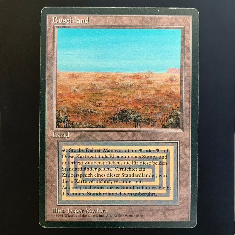 Magic the Gathering Scrubland - Foreign Black Bordered - German 