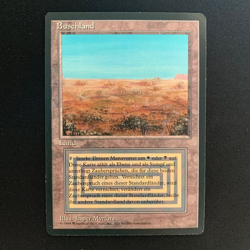 Magic the Gathering Scrubland - Foreign Black Bordered - German 