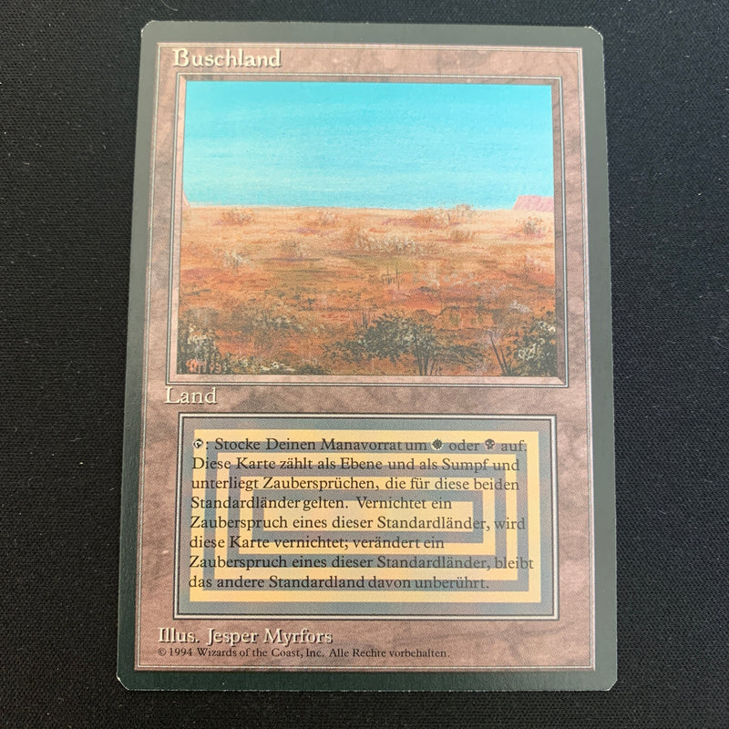 Magic the Gathering Scrubland - Foreign Black Bordered - German 