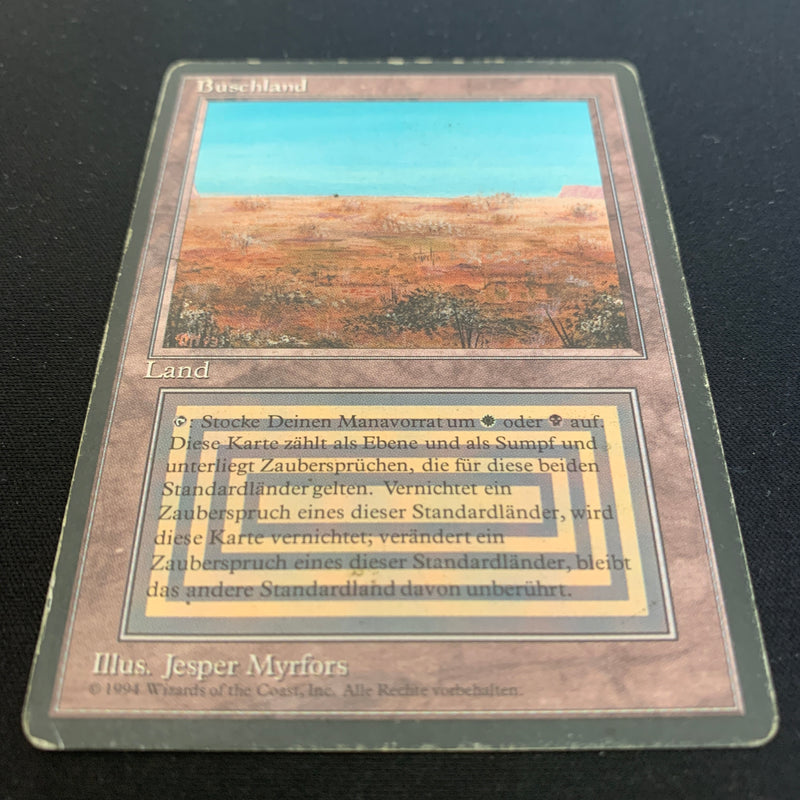 Magic the Gathering Scrubland - Foreign Black Bordered - German 