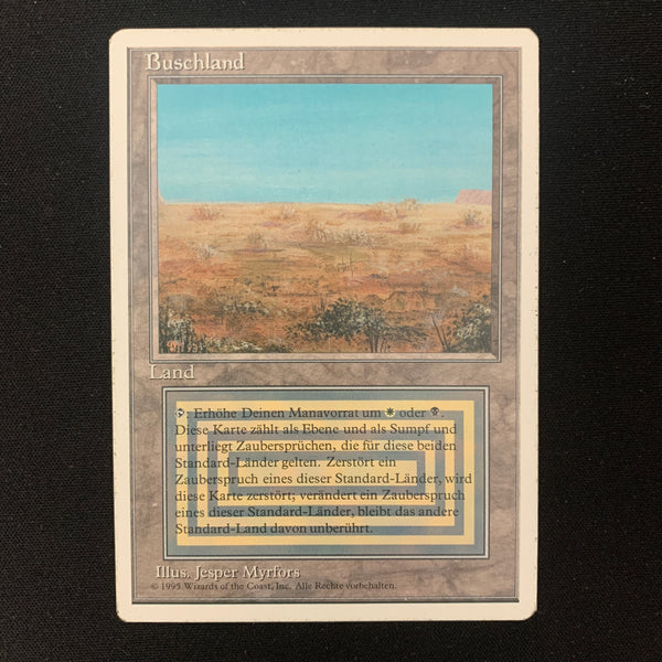 Scrubland Foreign White Bordered German Magic: The Gathering