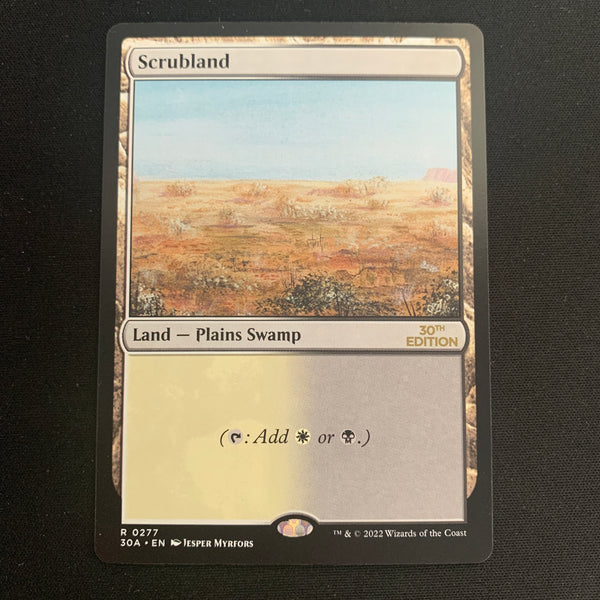 Magic the Gathering Scrubland (Modern Frame) - 30th Anniversary Edition 