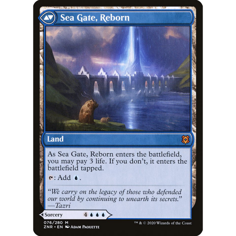 Magic the Gathering Sea Gate Restoration // Sea Gate, Reborn - Zendikar Rising 