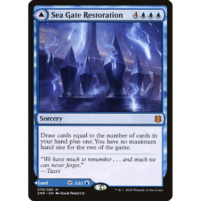 Magic the Gathering Sea Gate Restoration // Sea Gate, Reborn - Zendikar Rising NM