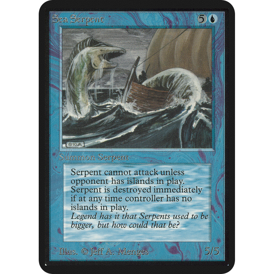 Magic the Gathering Sea Serpent - Alpha NM