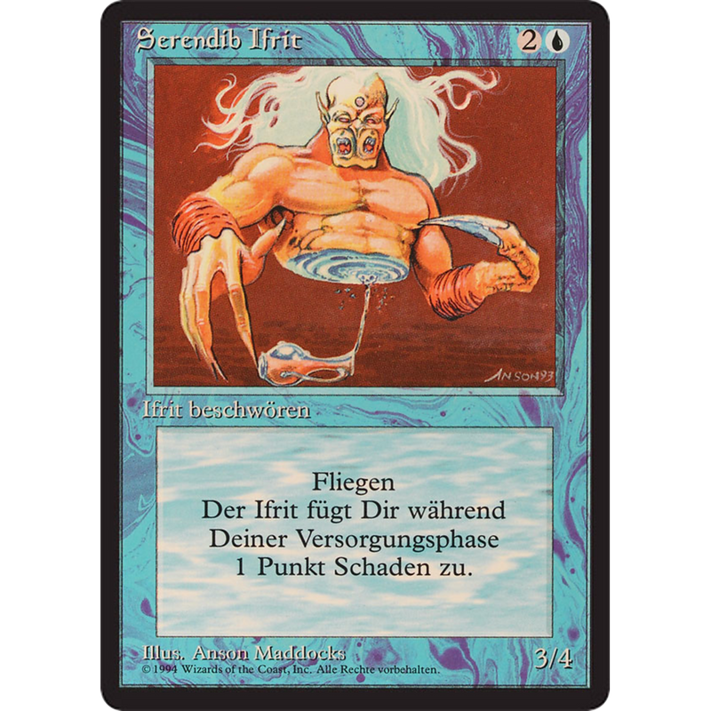 Magic the Gathering Serendib Efreet - Foreign Black Bordered - German NM