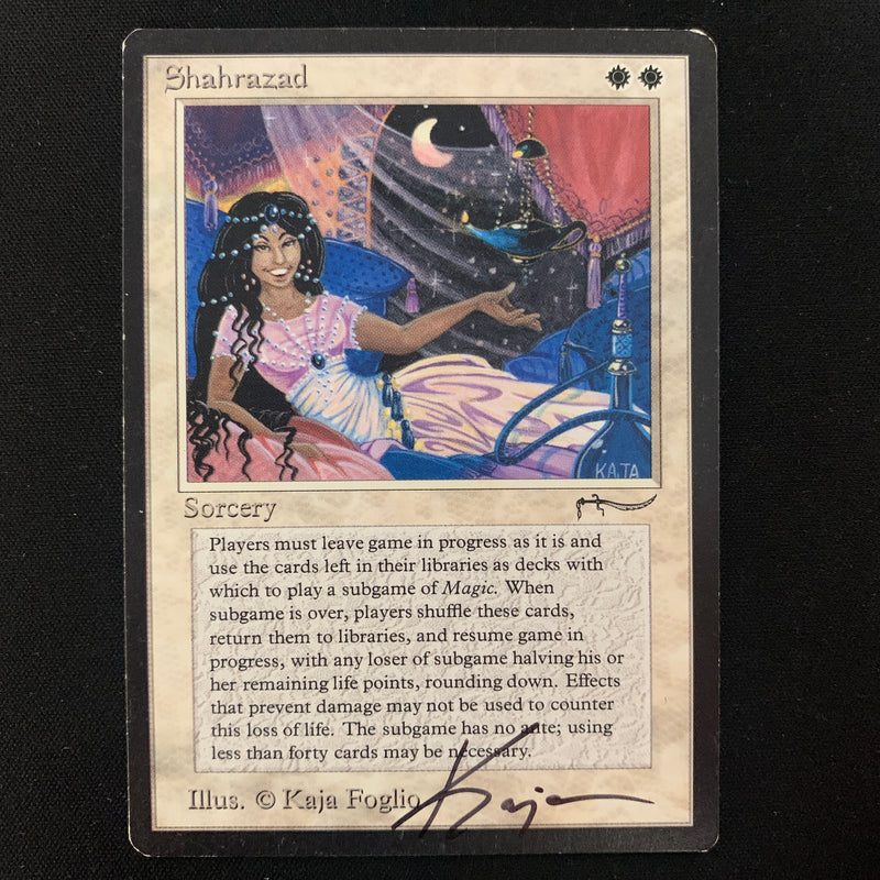 Magic the Gathering Shahrazad - Arabian Nights GD - SIGNED - 23862