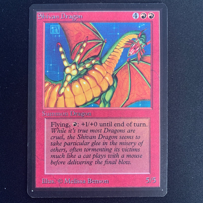 Magic the Gathering Shivan Dragon - Beta 